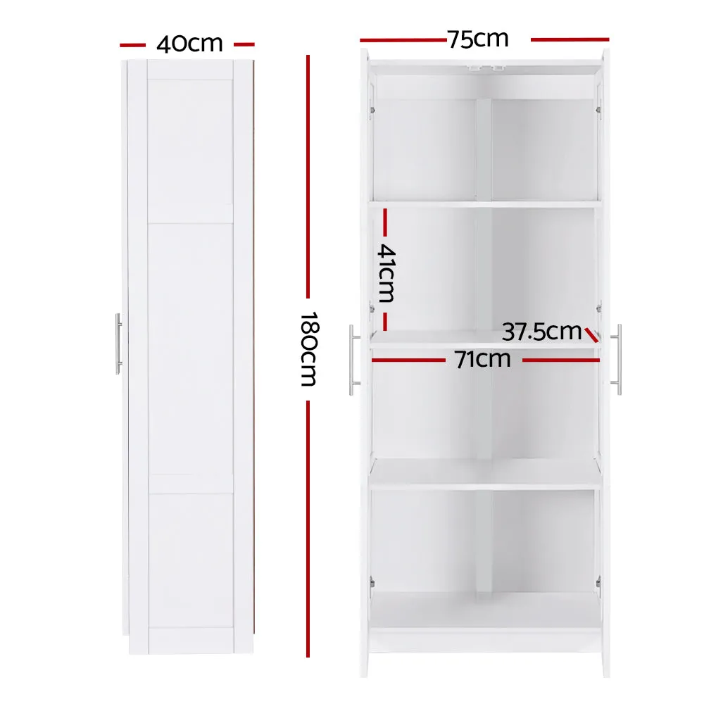 2 Door Buffet Sideboard | Cupboard Cabinet | Pantry | White
