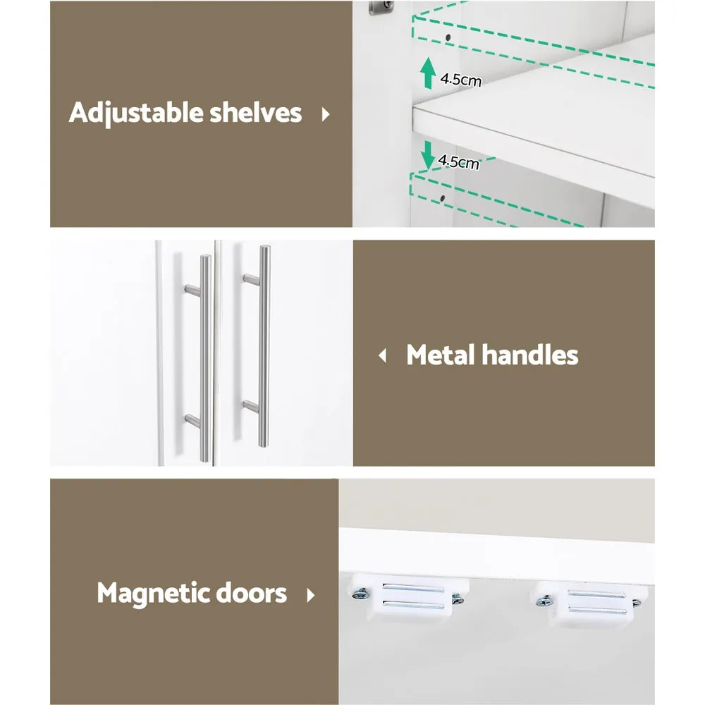 2 Door Buffet Sideboard | Cupboard Cabinet | Pantry | White