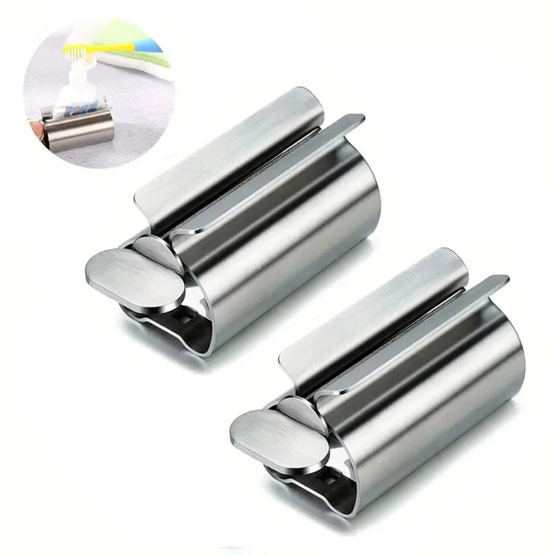 2-Pieces: Stainless Steel Toothpaste Squeezer