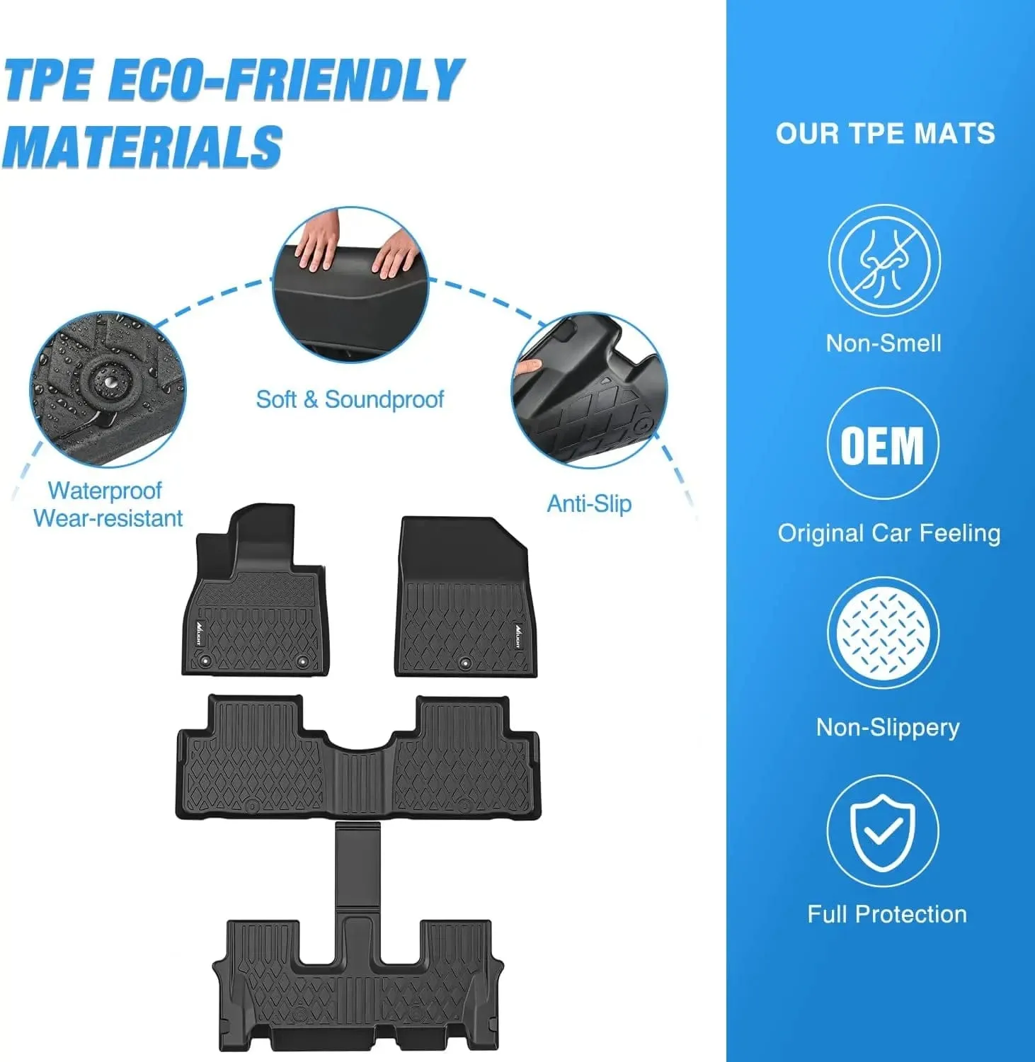 2020-2025 Hyundai Palisade TPE Floor Mats