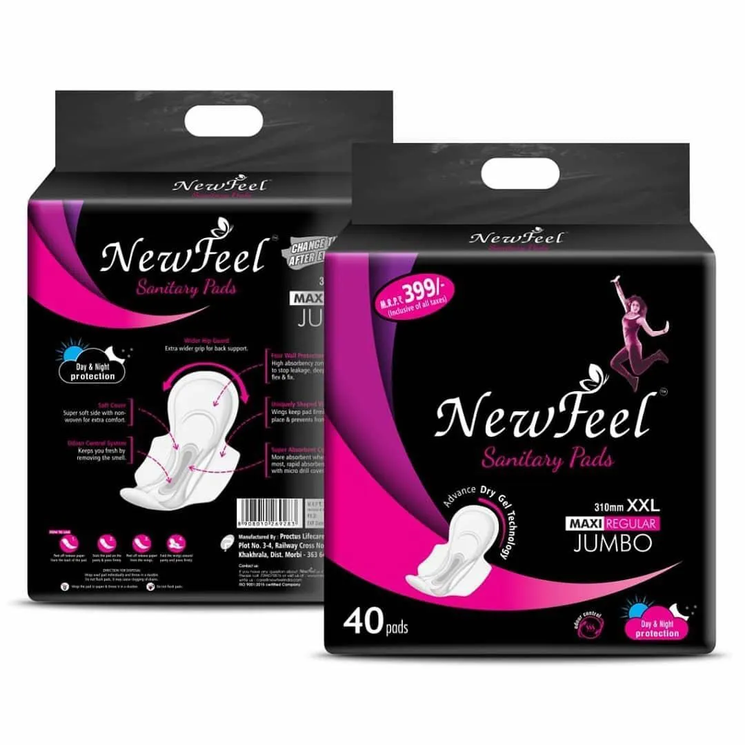 354 New Feel Sanitary Pad 310 mm XXL maxi Regular Jumbo - 40pads