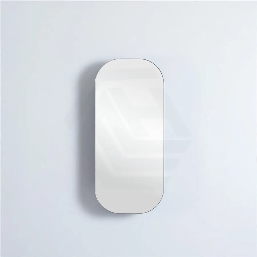 400mm / 600mm Matt Black PVC Shaving Cabinet Pencil Mirror Wall Hung for Bathroom