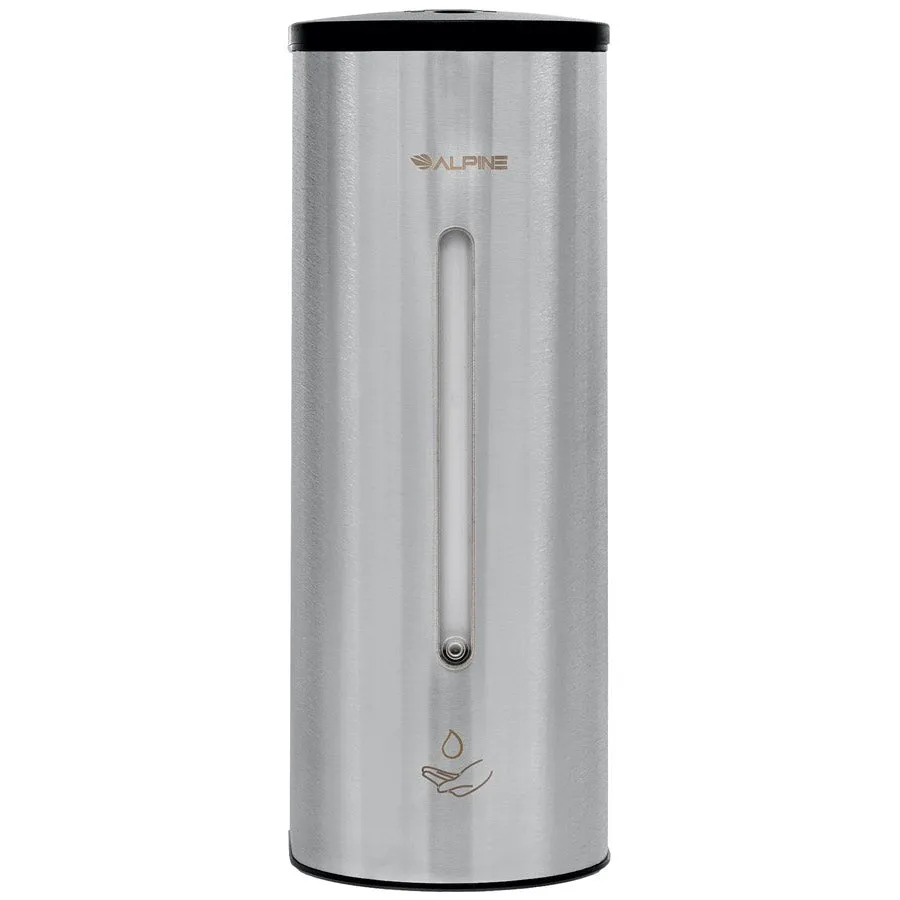 Alpine Automatic Hands-Free Gel Hand Sanitizer/Soap Dispenser, 700 mL, Stainless Steel - ALP4300-1