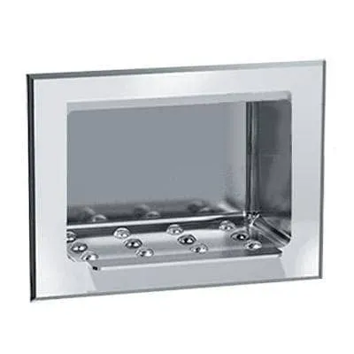 ASI 0401, Heavy-Duty Soap Dish, Recessed Surface-Mounted, Stainless Steel
