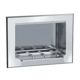 ASI 0401, Heavy-Duty Soap Dish, Recessed Surface-Mounted, Stainless Steel