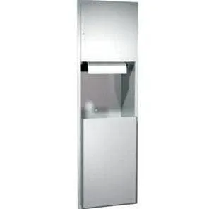 ASI 04692AC-9 Automatic Combination Commercial Paper Towel Dispenser/Waste Receptacle, Surface-Mounted, Stainless Steel