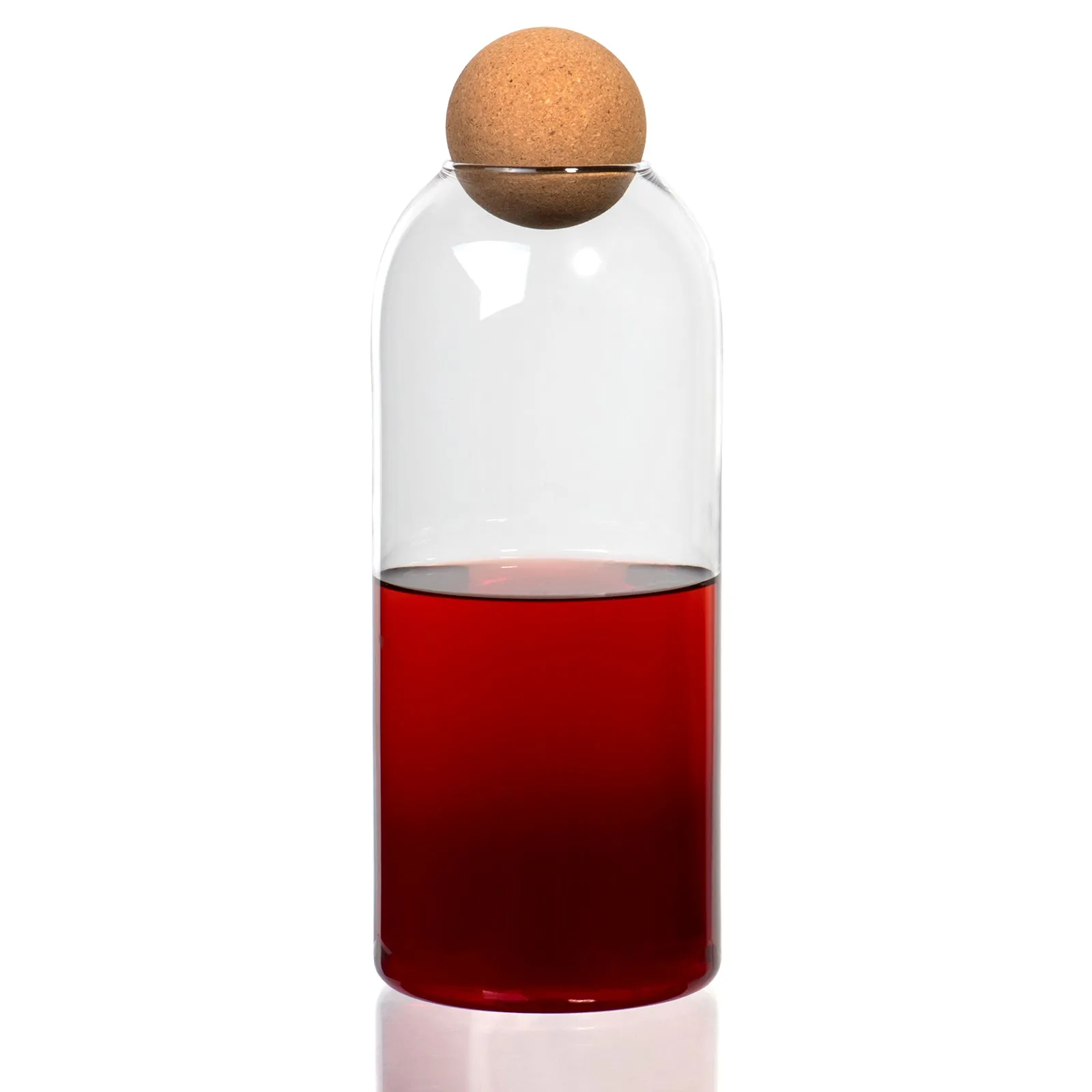 Bedside and Guestroom Night Water Carafe, Home Bar Liquor Glass Decanter with Wood Stopper