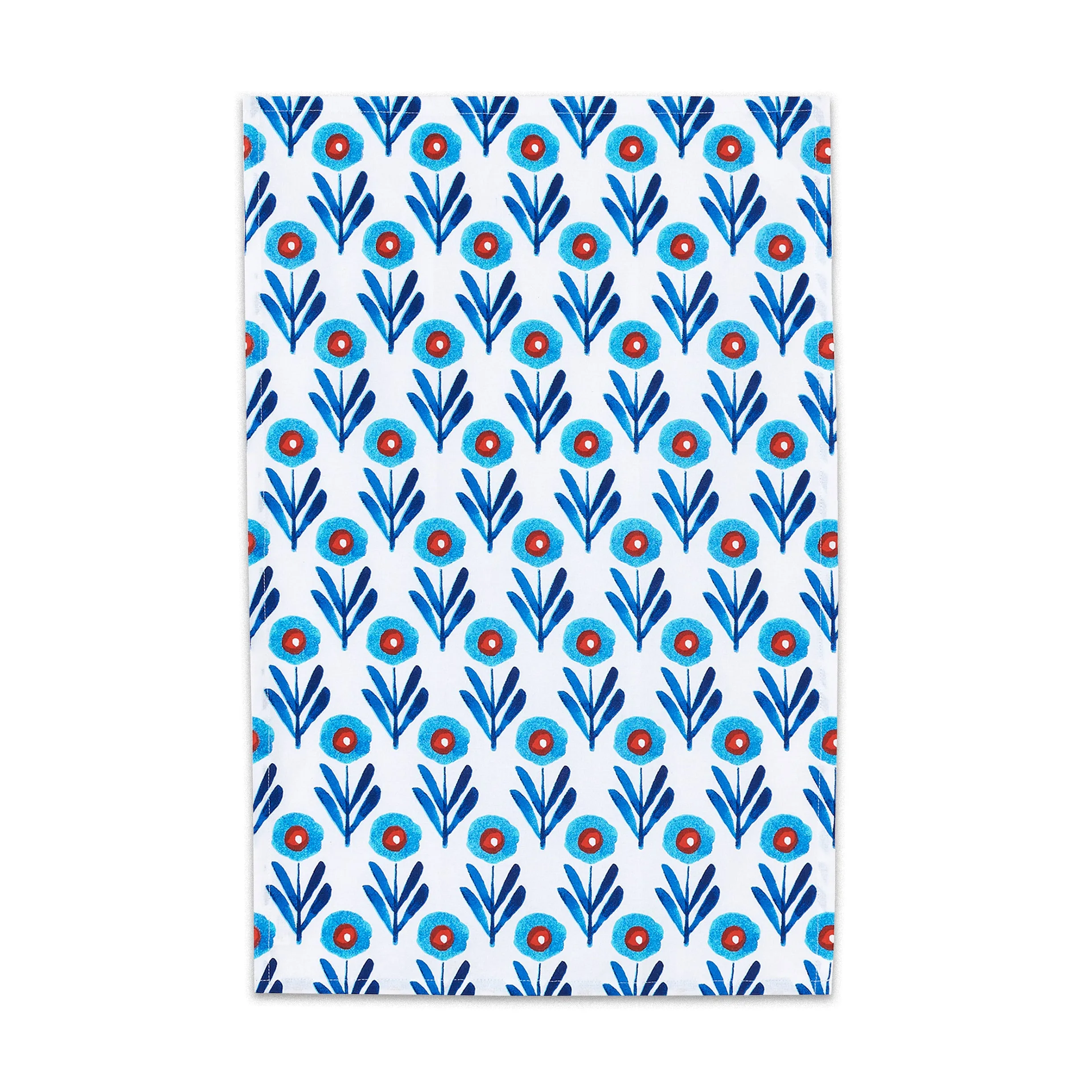 Blue Poppies Tea Towel
