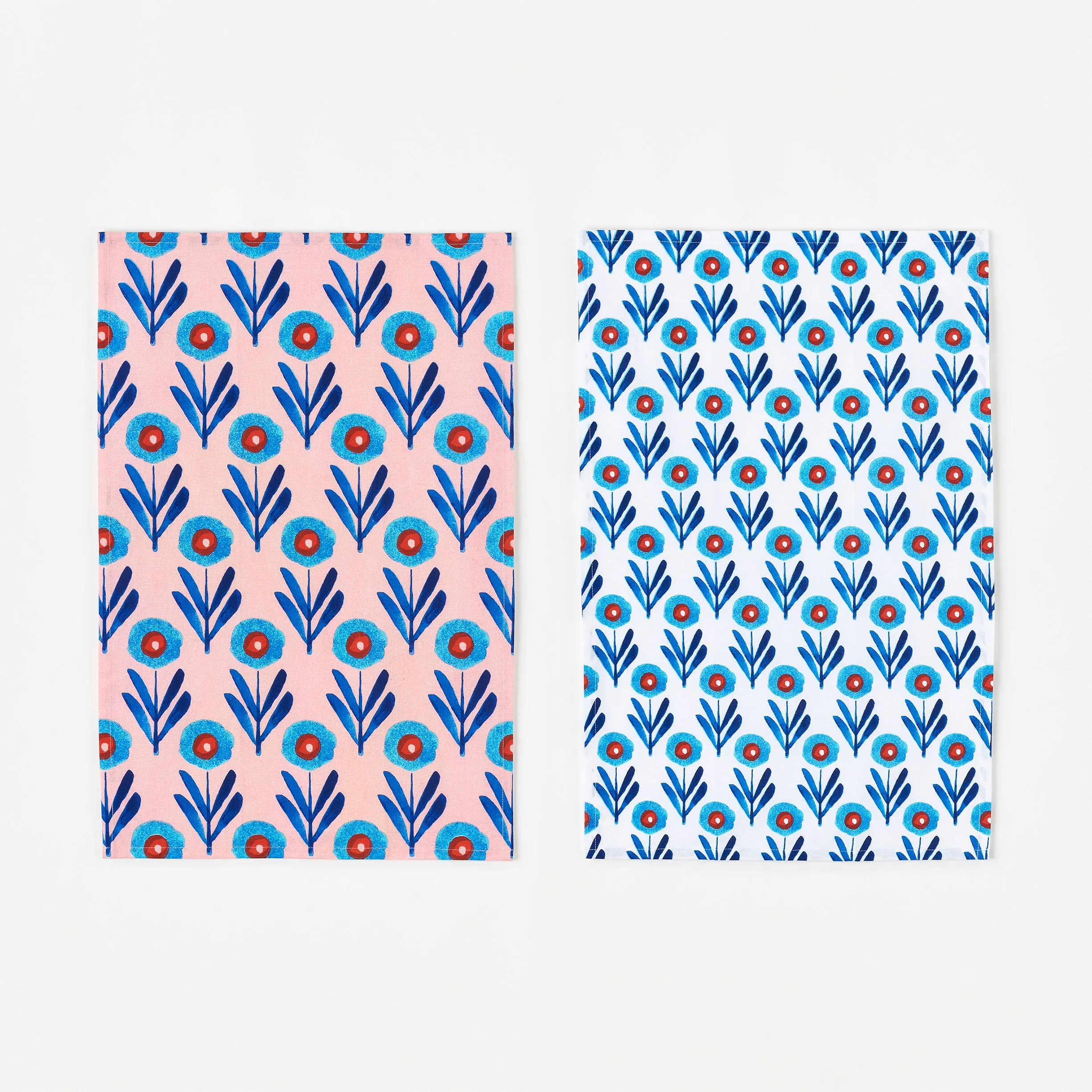 Blue Poppies Tea Towel