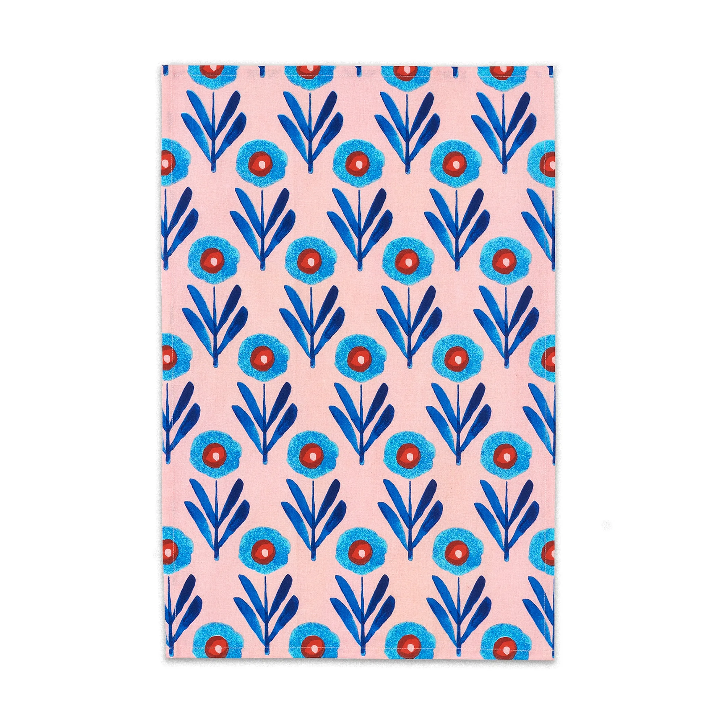 Blue Poppies Tea Towel