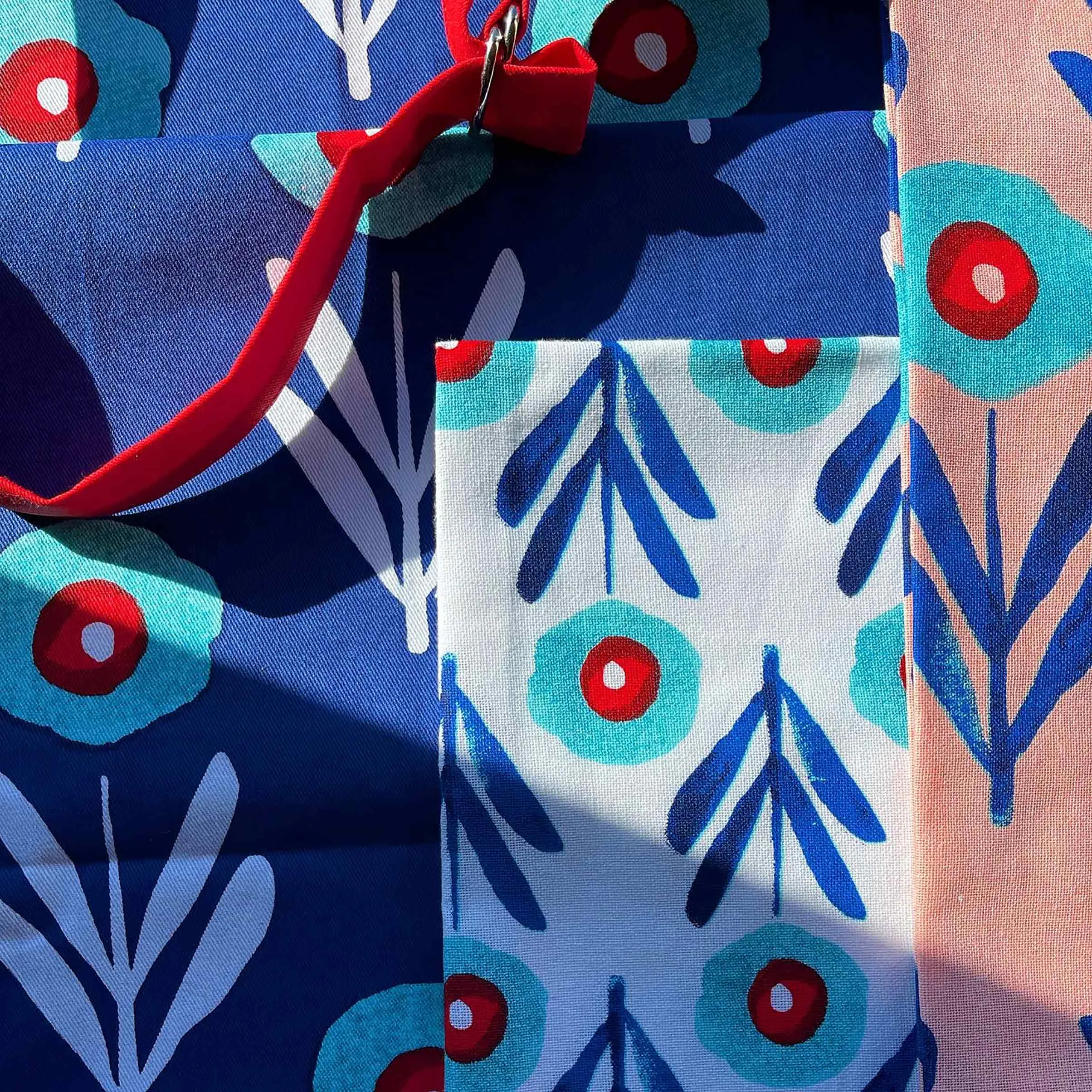 Blue Poppies Tea Towel
