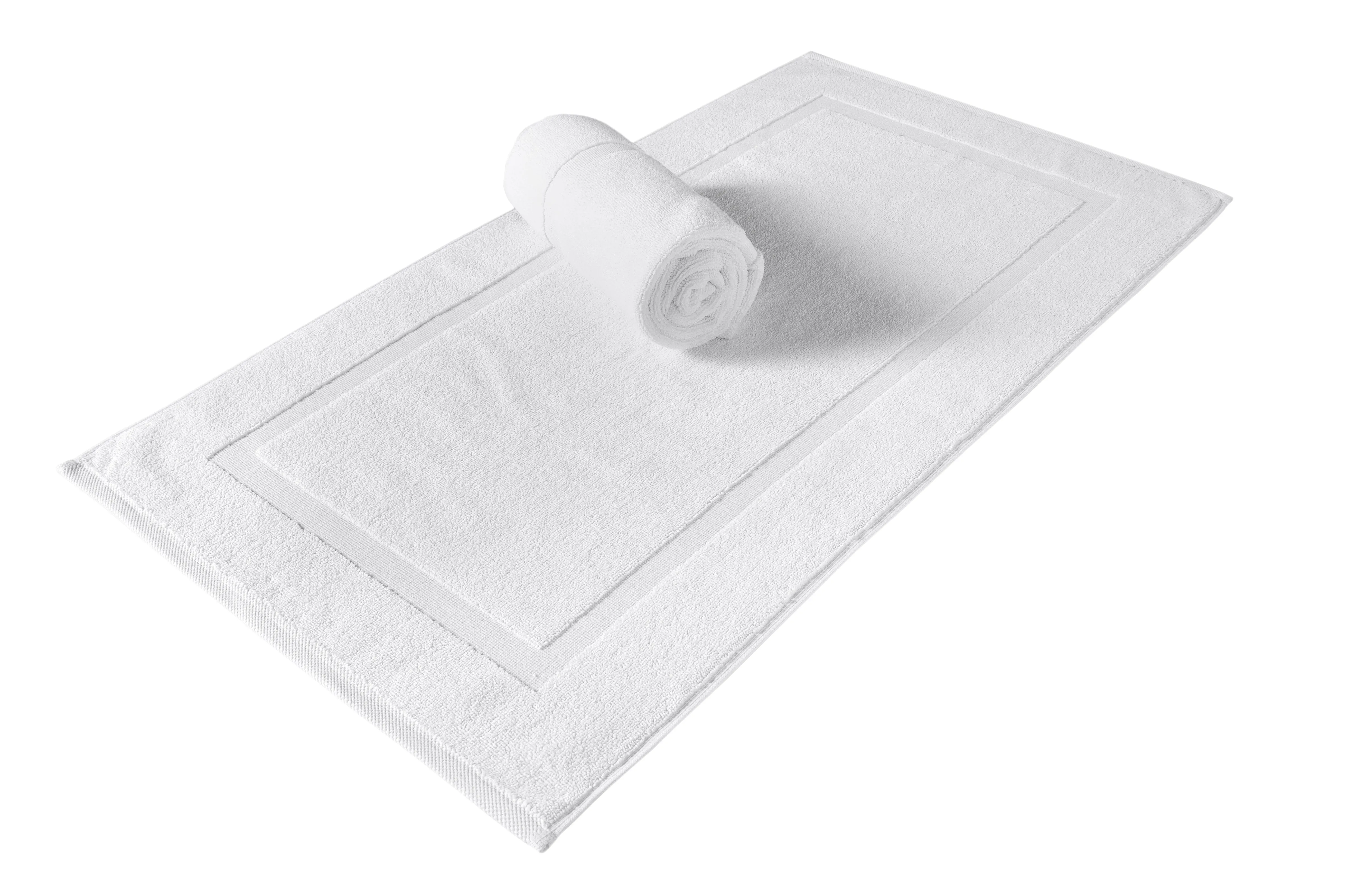 Cambridge Panel Bath Mats Pack of 2, Turkish Cotton Hotel & Spa Bath Rug Set, 900 GSM, 20"x34" by Classic Turkish Towels