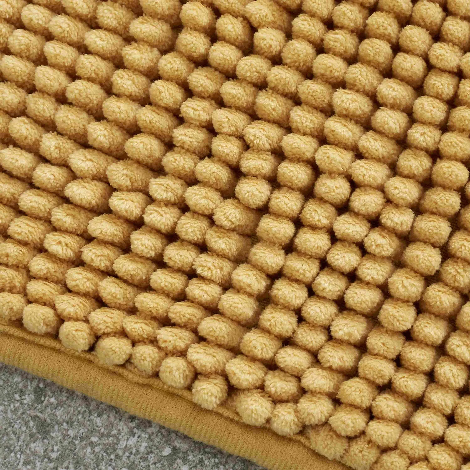 Catherine Lansfield Ochre 1200Gsm Bobble Bath Mat