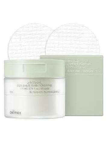celimax Ji Woo Gae Cica BHA Blemish Toner Pad
