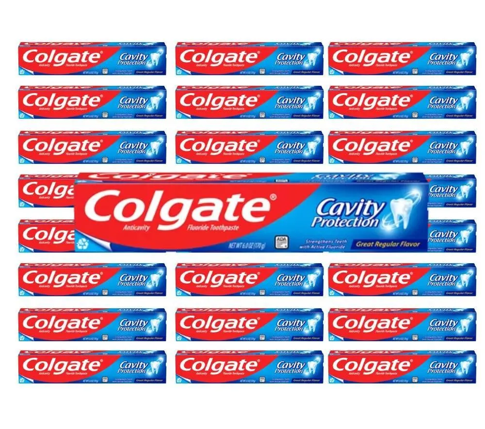 Colgate - Cavity Protection Toothpaste with Fluoride, Minty Great Regular Flavor - 6 Oz  - 24 Pack