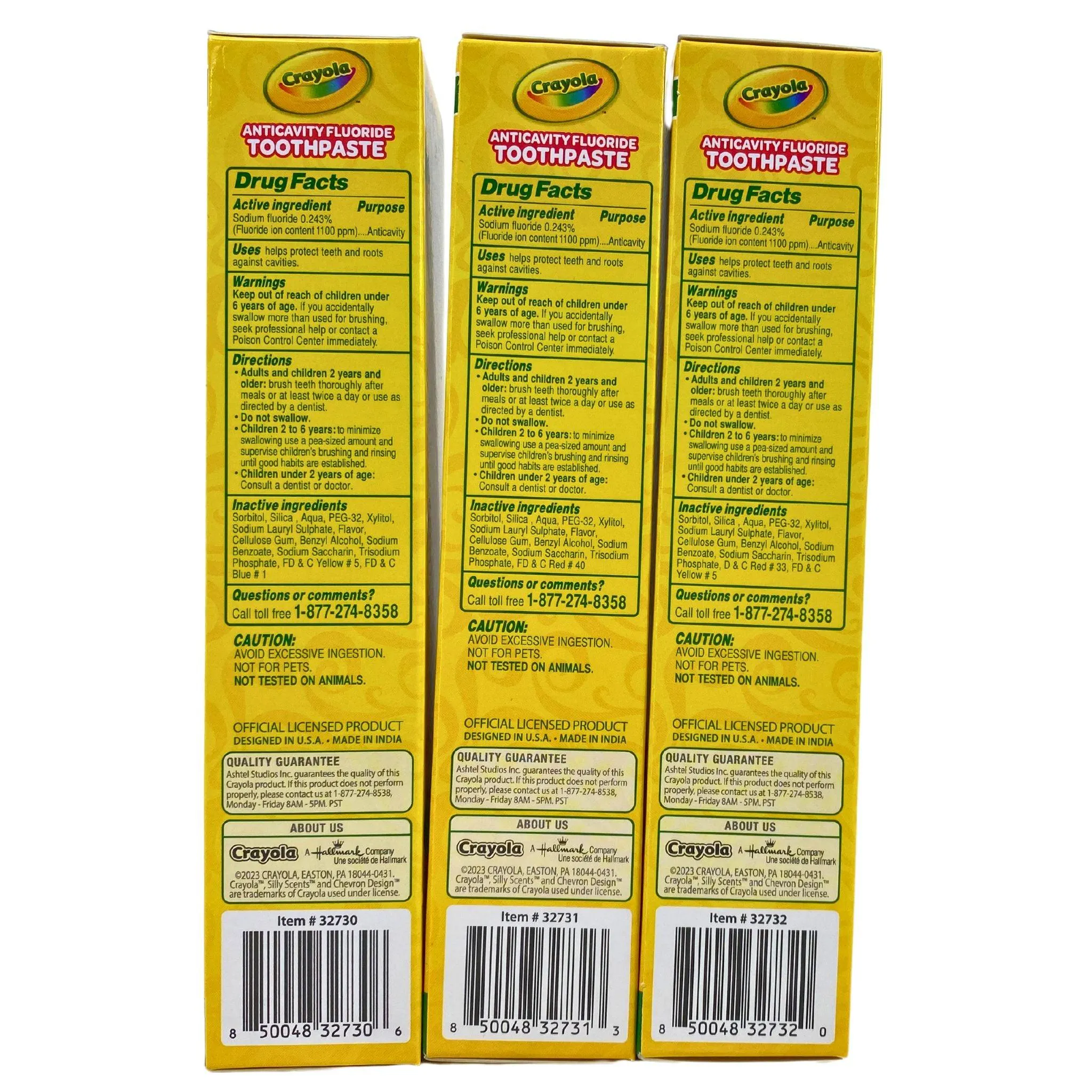 Crayola Silly Scents BrushBuddies Anticavity Fluoride Toothpaste 4.0OZ (48 Pcs Lot)