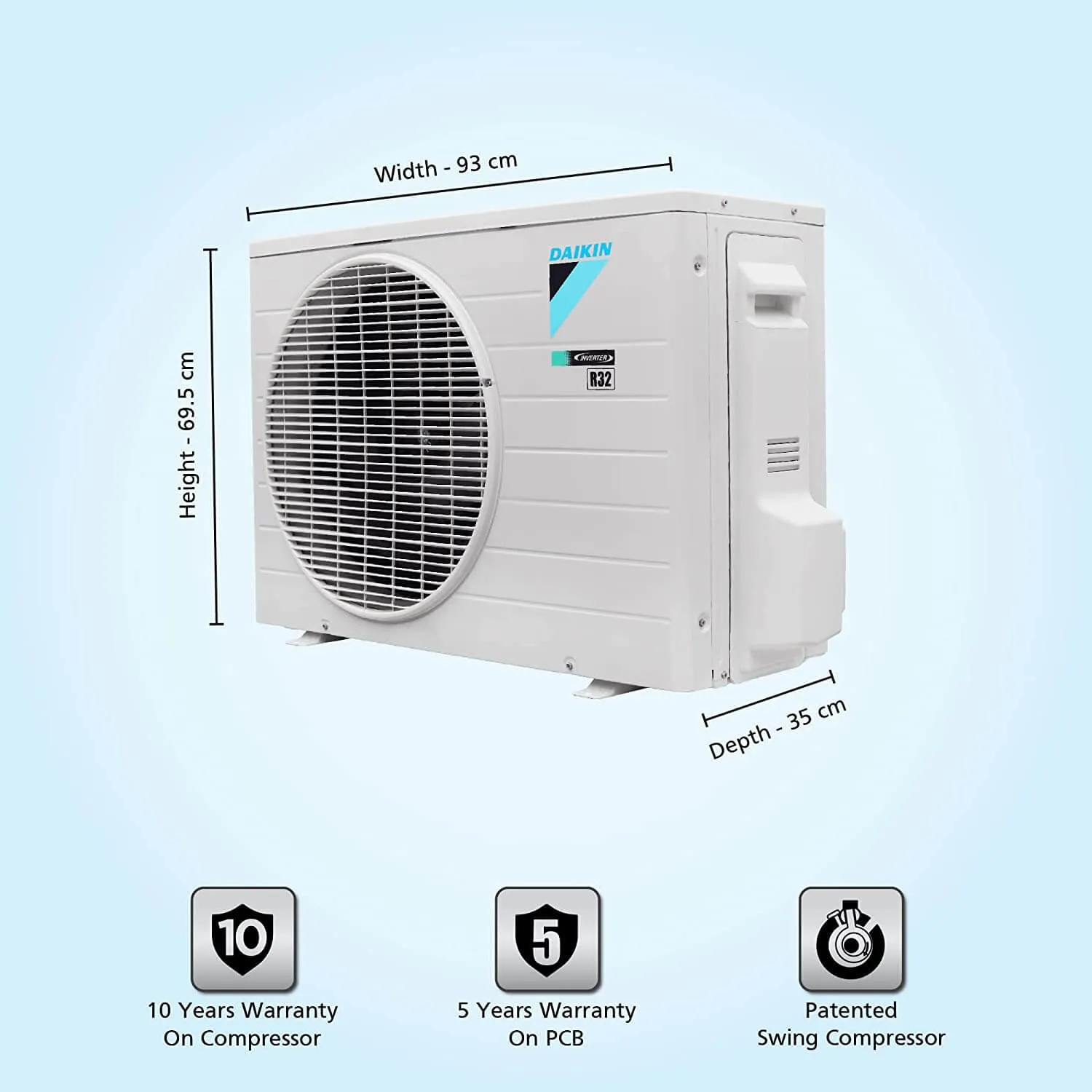 Daikin FTKF50UV16 1.5 Ton 5 Star Split Inverter AC Heavy Duty