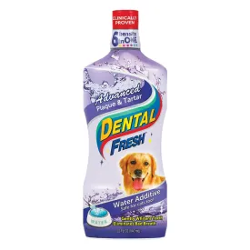 Dental Fresh Advanced Plaque and Tartar Water Additive, 32oz  Dog Teeth Cleaning Formula to Freshen Breath and Improve Cat & Dog Dental Care