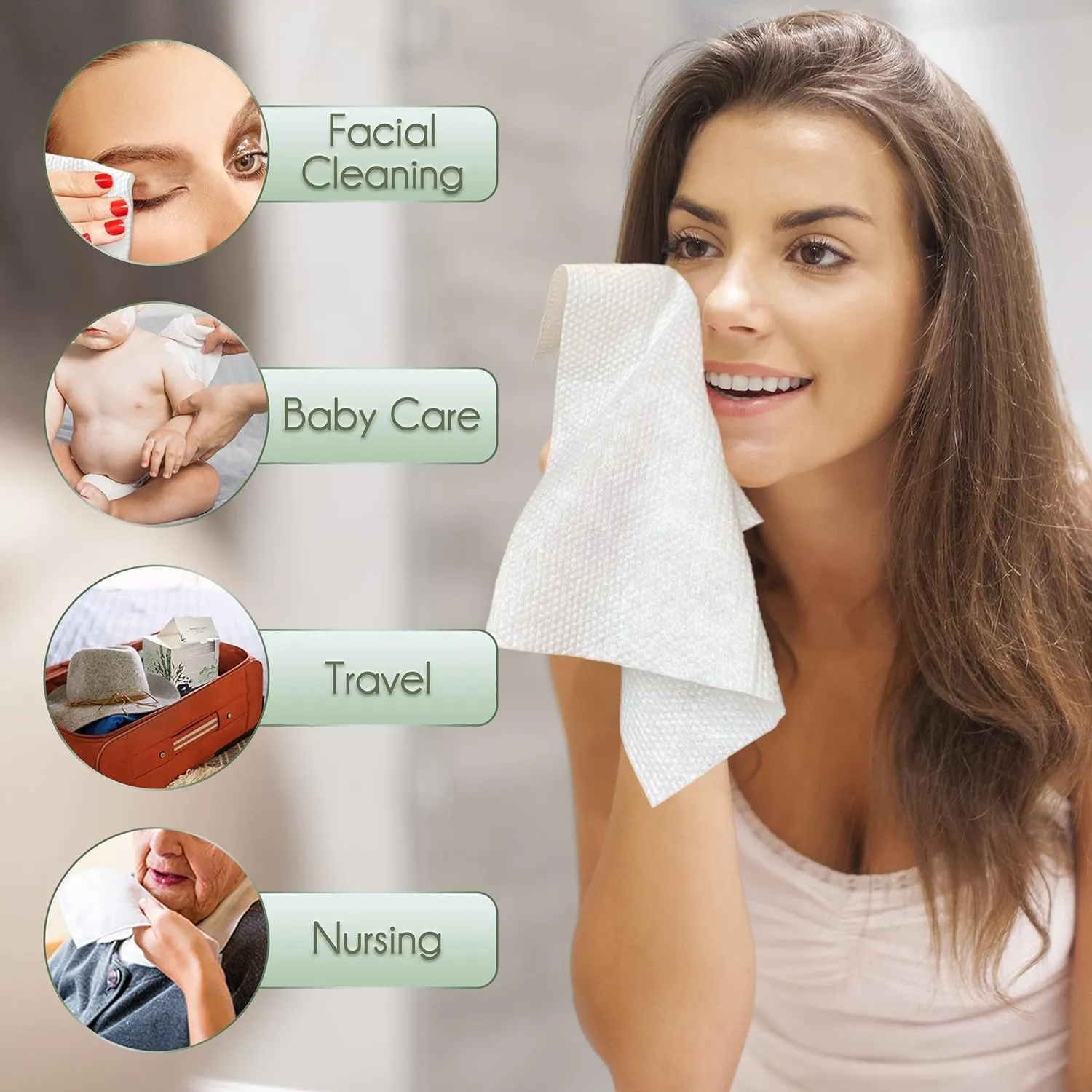 Douxy Eco-Friendly Plant Based Premium Disposable Facial Towels