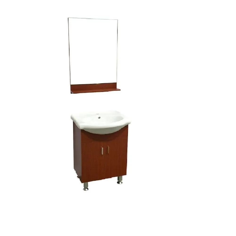 Dreamwerks 21.5 in. W x 17.5 in. D x 32 in. H Vanity in Red Color with White Ceramic Vanity Top