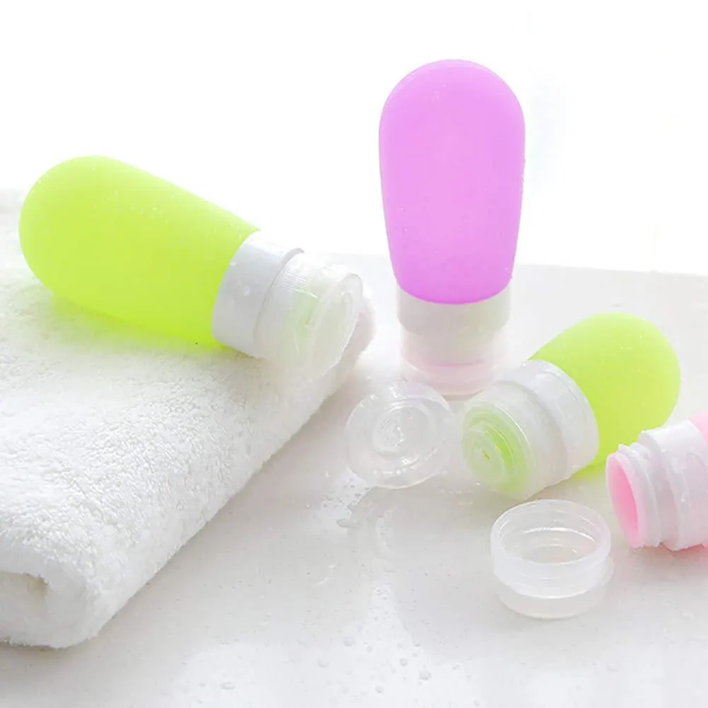 Empty Silicone Portable Travel Packing Press Bottle