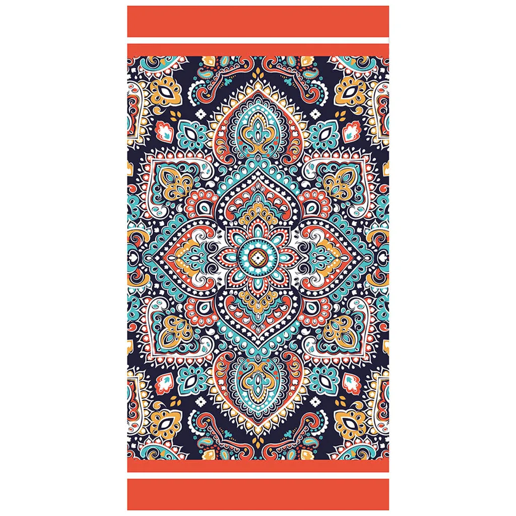 Folk Printing Bath Towel
