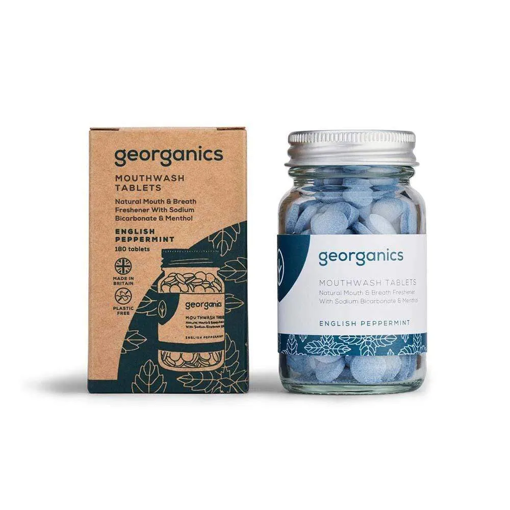 Georganics Natural Mouthwash Tablets - English Peppermint