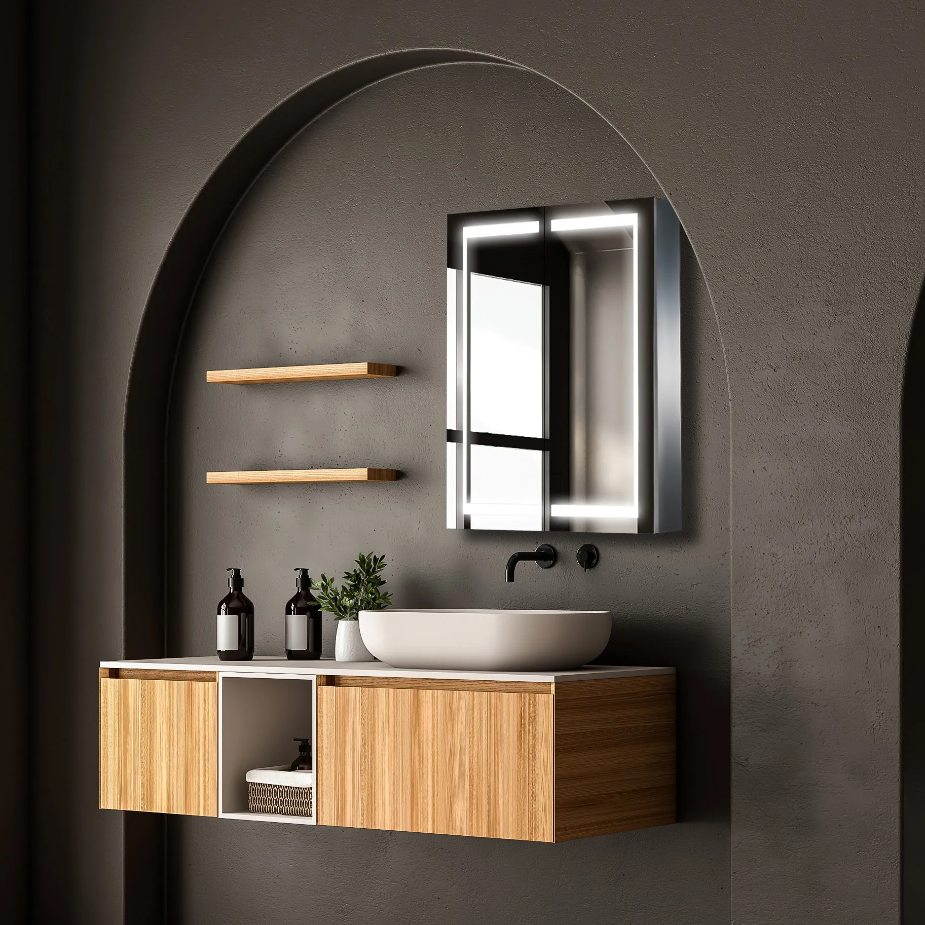 Glenn 24"W X 32"H LED Medicine Cabinet