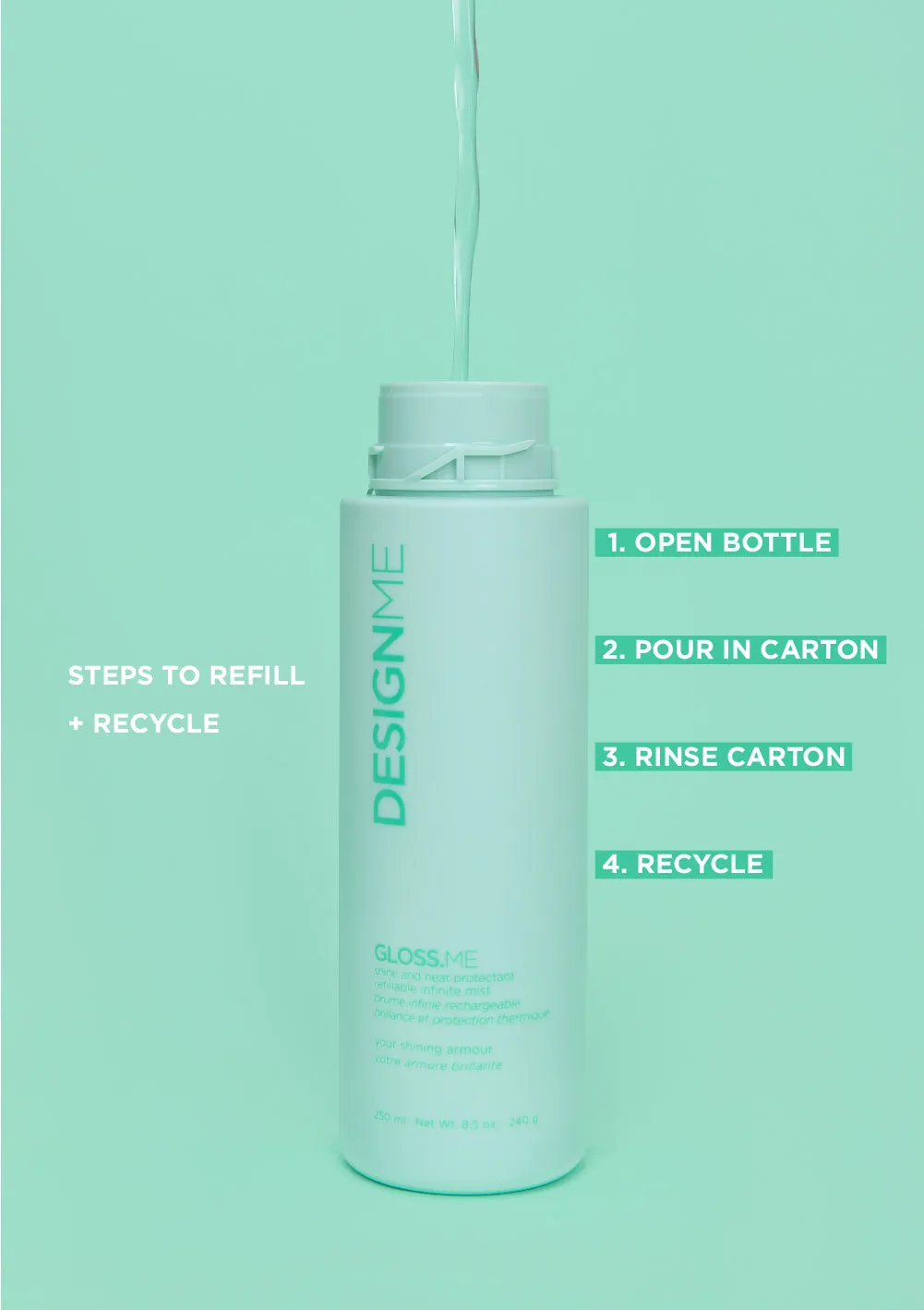 GLOSS.ME • INFINITE MIST HEAT PROTECTANT REFILL