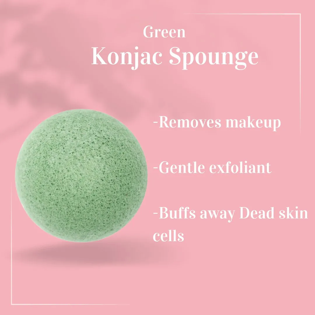 Green Konjac Facial Sponge - French Clay