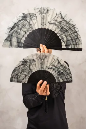 Hand Fan Witch Fox