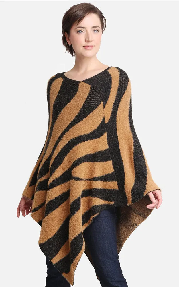 JP2188 Zebra Pattern Soft Poncho