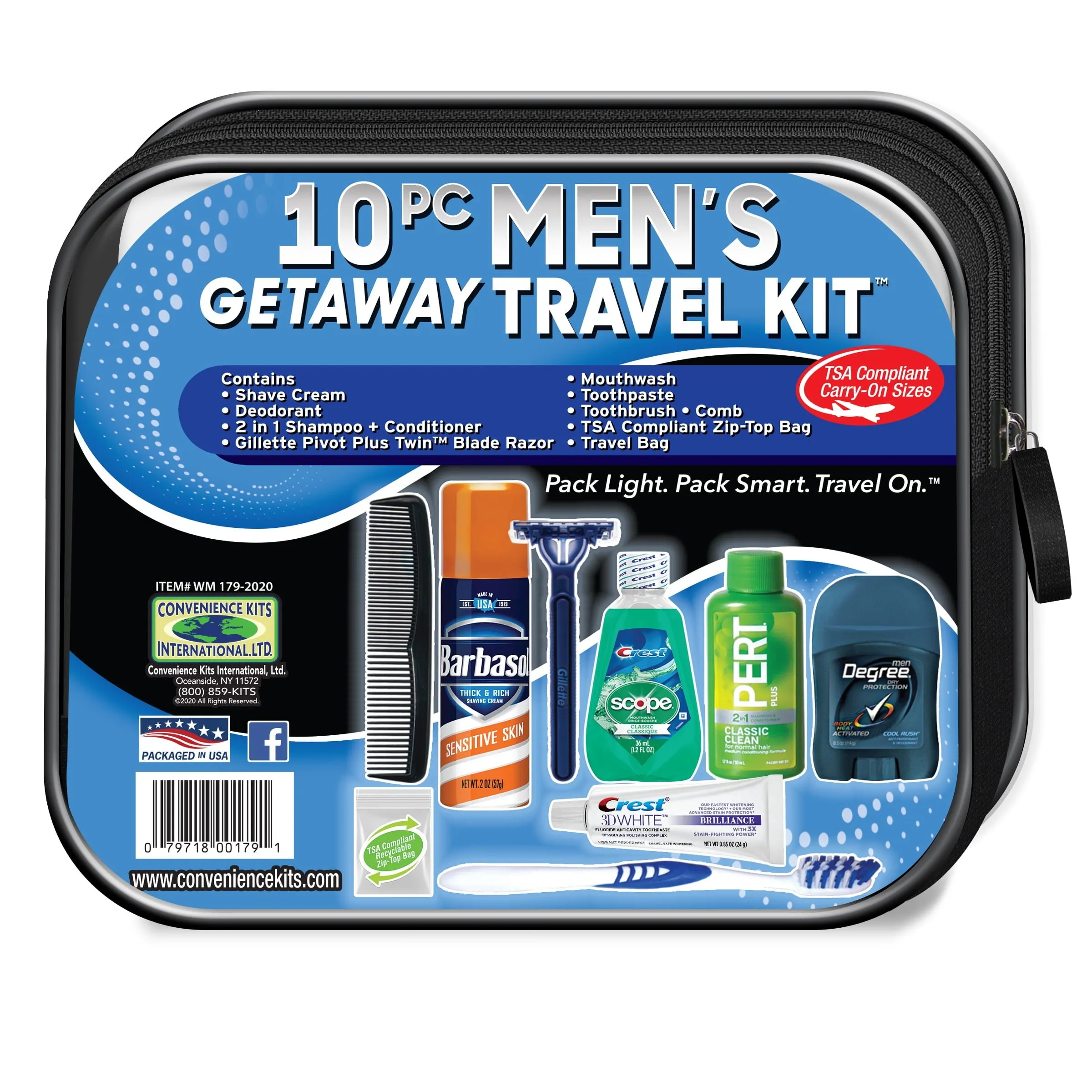Men's Get Away 10 pc Travel Kit