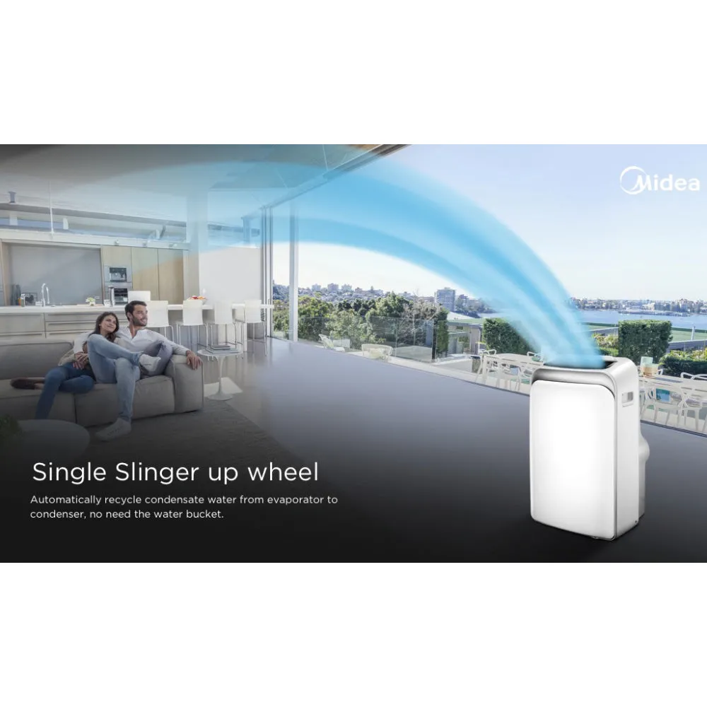 Midea 3.3 KW/4.0 kW Portable Air Conditioner Cooling  Heating/Cooling Remote Fan Cooler dehumidifying MPPD33H/MPPD40C (11418 BTU/13840 BTU)