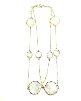 Mother of Pearl Station Necklace