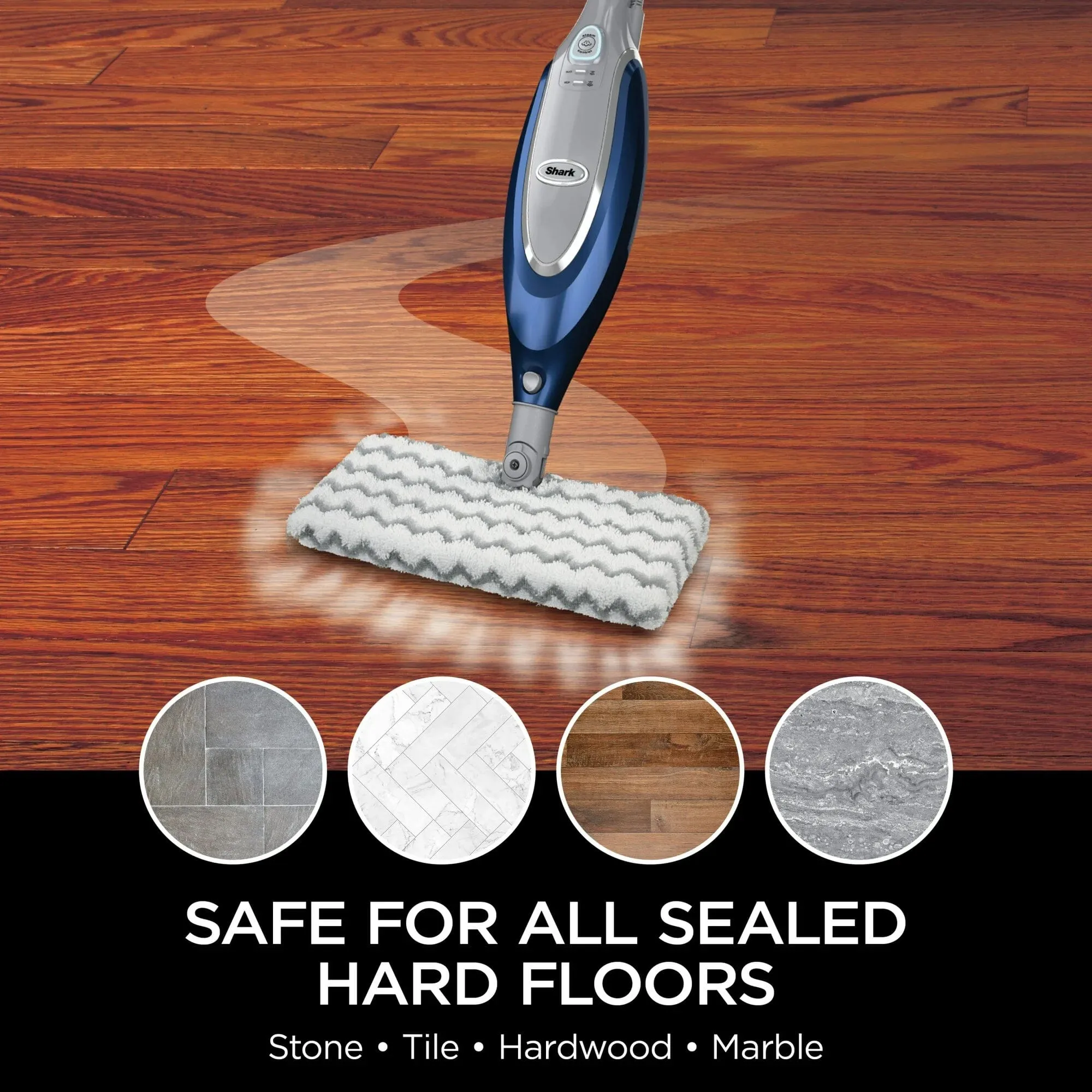 Shark SE460 Professional Steam Pocket Mop for Hard Floors, Deep Cleaning and Sanitization (Refurbished)