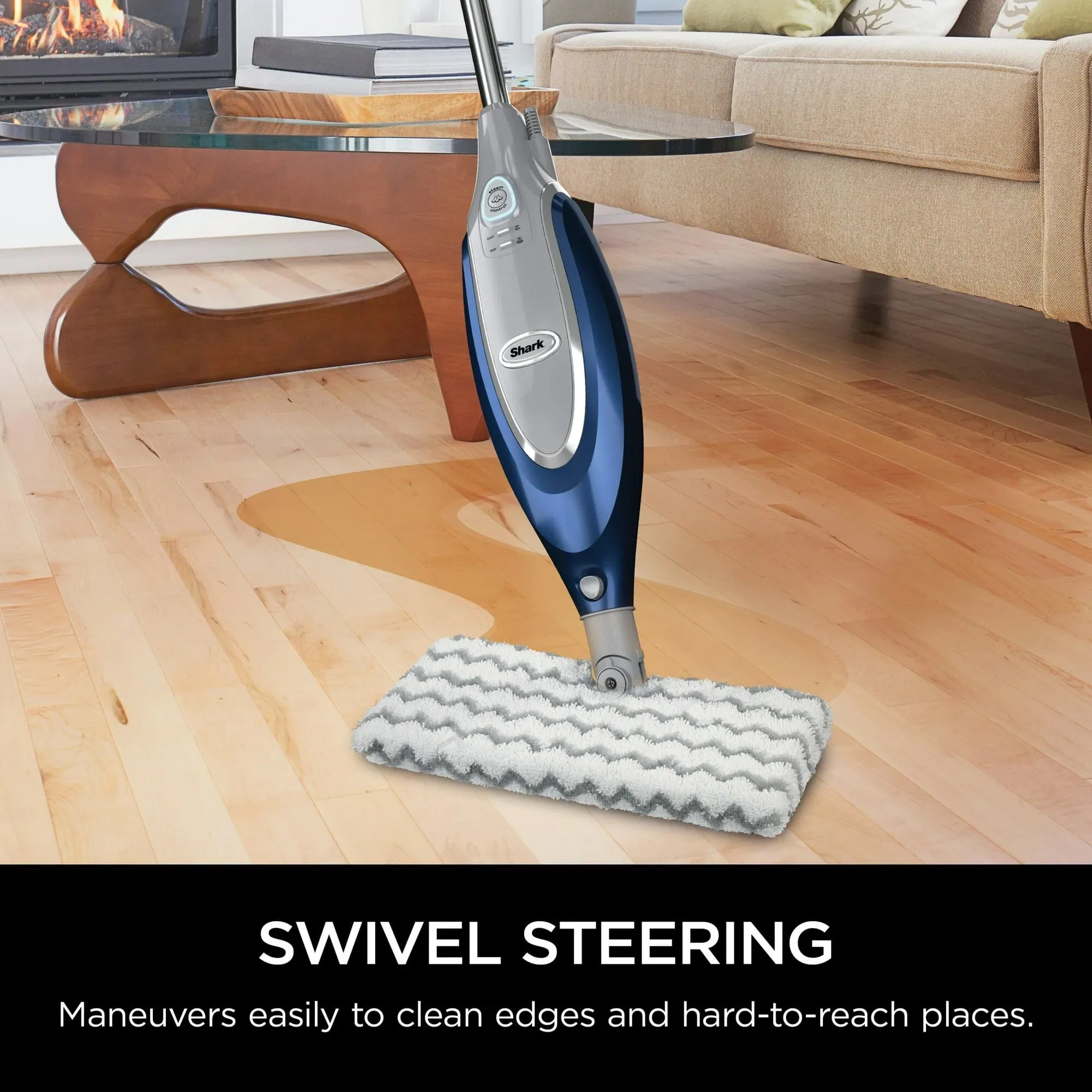 Shark SE460 Professional Steam Pocket Mop for Hard Floors, Deep Cleaning and Sanitization (Refurbished)