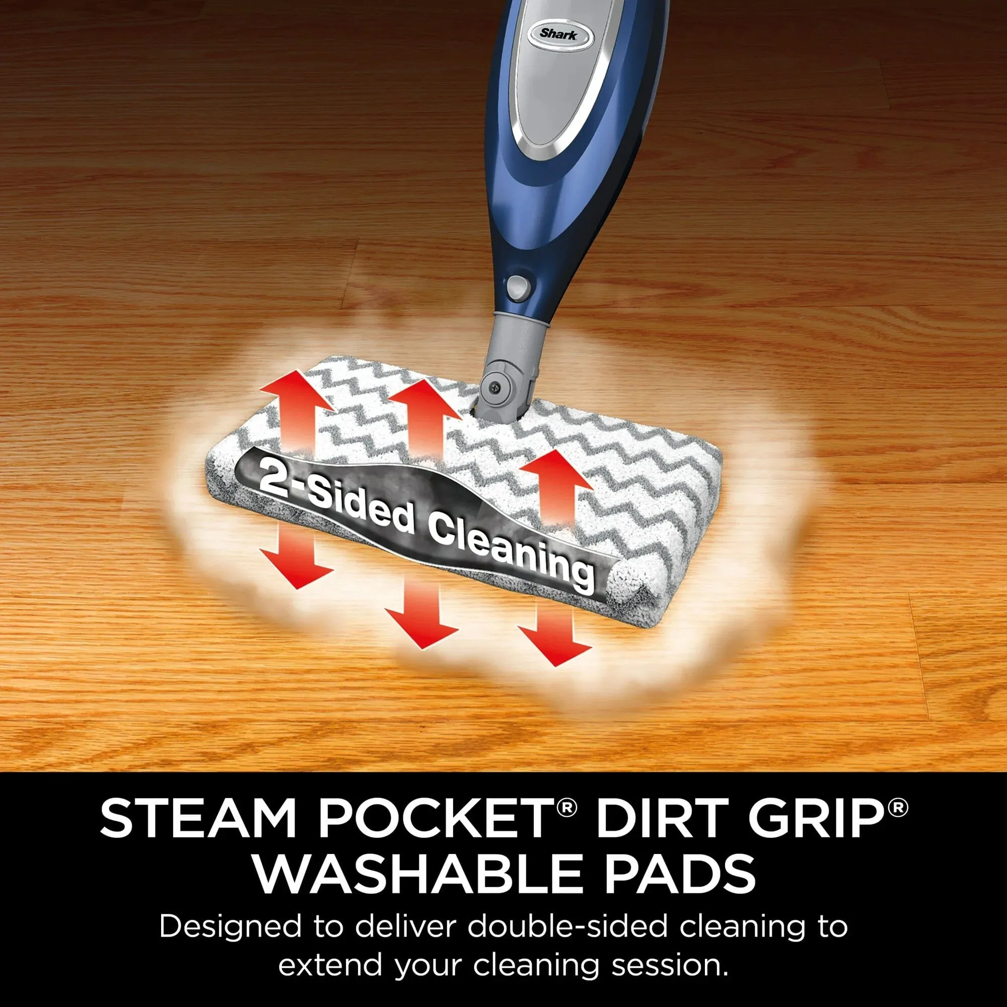 Shark SE460 Professional Steam Pocket Mop for Hard Floors, Deep Cleaning and Sanitization (Refurbished)