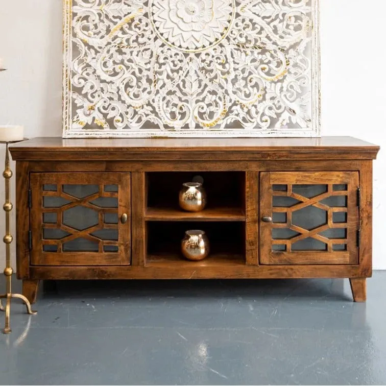 Solid Mango Wood TV Cabinet Media Cabinet TV Console