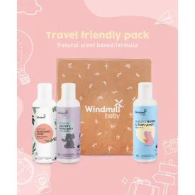 Windmill Baby Natural Cleaning Travel Pack (Bottle Wash 100ml   Lavender Blossoms Laundry Detergent 100ml   Fresh Pomelo Hand Wash 100ml) Combo Pack